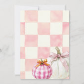 Invitation Baby shower d'automne rose Citrouille Halloween (Dos)