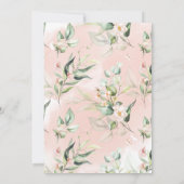 Invitation Baby shower d'automne rose et blanc petit Citrouil (Dos)