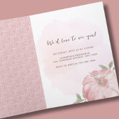 Invitation Baby shower d'automne rose Little Citro