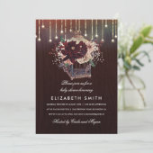 Invitation Baby shower d'automne rustique de la lanterne flor (Debout devant)