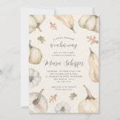 Invitation Baby shower d'automne rustique des Citrouilles bla (Devant)