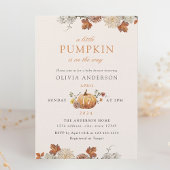 Invitation Baby shower d'automne rustique Elegant Petit Citro