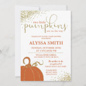 Invitation Baby shower d'automne Twins Little Citr (Devant)
