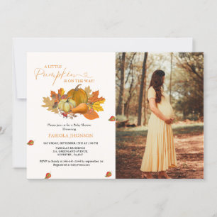 Invitation Baby shower d'automne un peu citrouille