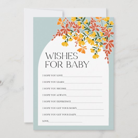 Invitation Baby shower d'automne Wives for Baby Advice Card (Devant)