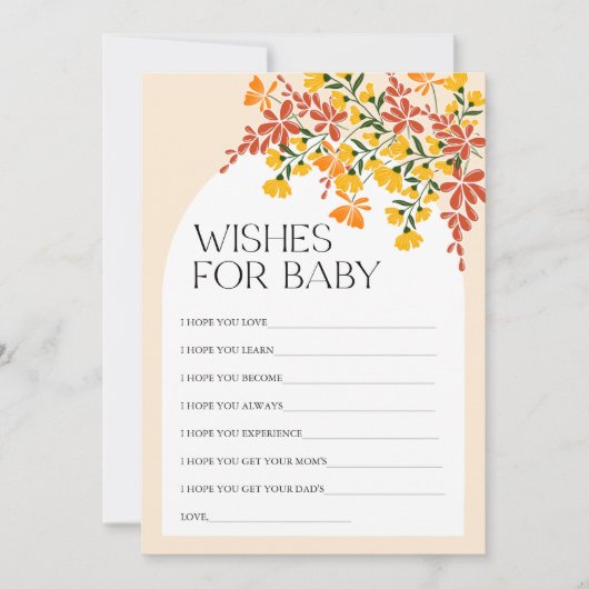 Invitation Baby shower d'automne Wives for Baby Advice Card (Devant)