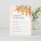 Invitation Baby shower d'automne Wives for Baby Advice Card (Debout devant)