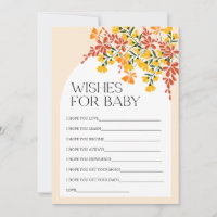 Baby shower d'automne Wives for Baby Advice Card