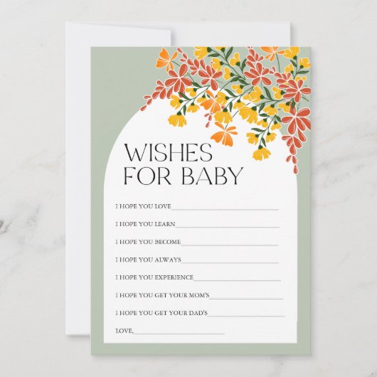 Invitation Baby shower d'automne Wives for Baby Advice Card (Devant)
