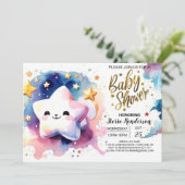 Invitation Baby shower d'aventure Celestial Dreamscape (Debout devant)
