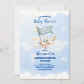 Invitation Baby shower d'Aventure de l'avion (Devant)
