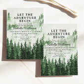 Invitation Baby shower d'aventure de Misty Forest