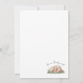 Invitation Baby shower d'aventure des animaux forestiers de b (Dos)