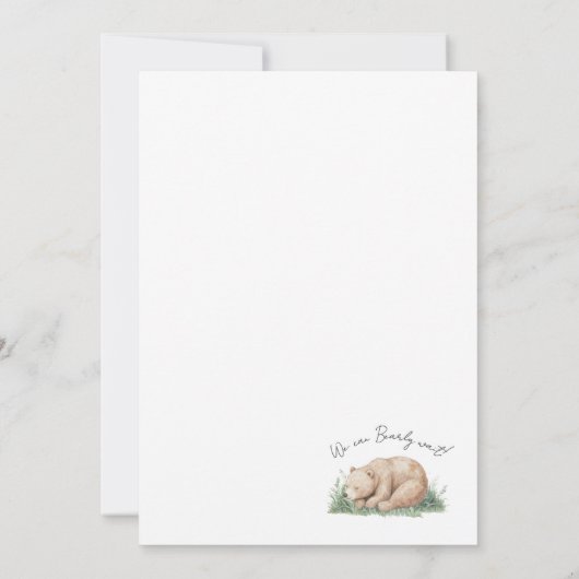 Invitation Baby shower d'aventure des animaux forestiers de b (Dos)