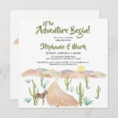 Invitation Baby shower d'aventure du sud-ouest du désert Carr (Devant / Derrière)