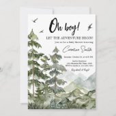 Invitation Baby shower d'aventure forestière (Devant)