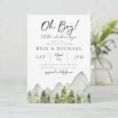 Invitation Baby shower d'aventure | Forêt (Debout devant)