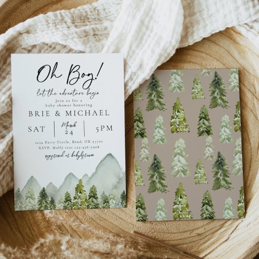 Invitation Baby shower d'aventure | Forêt