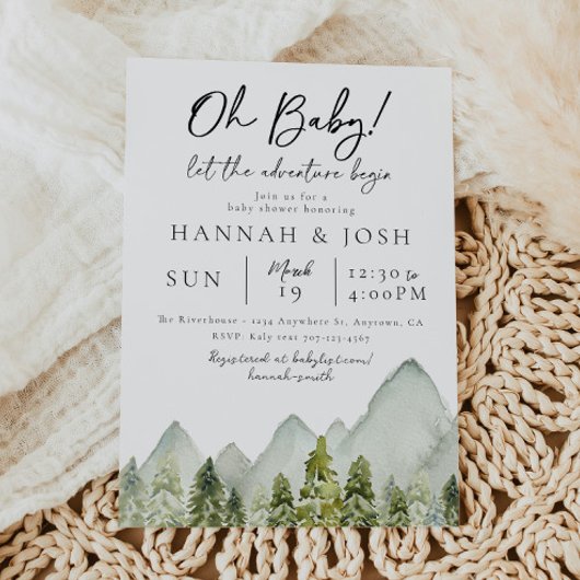 Invitation Baby shower d'aventure | Forêt