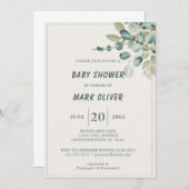 Invitation Baby shower d'aventure Jungle coloré (Devant / Derrière)