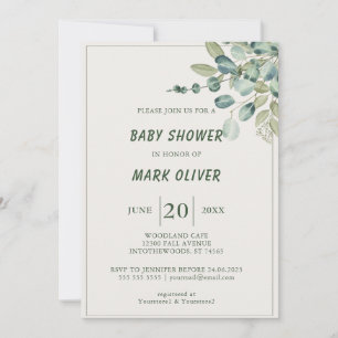 Invitation Baby shower d'aventure Jungle coloré