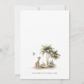 Invitation Baby shower d'aventure Jungle Safari Giraffe (Dos)