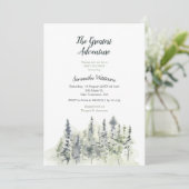 Invitation Baby shower d'aventure moderne minimali (Debout devant)