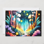 Invitation Baby shower d'aventure nocturne de lucioles (Dos)