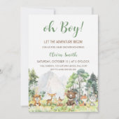 Invitation Baby shower d'aventure pour garçon (Devant)