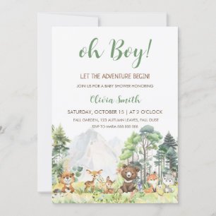 Invitation Baby shower d'aventure pour garçon