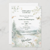 Invitation Baby shower d'aventure rustique (Devant / Derrière)