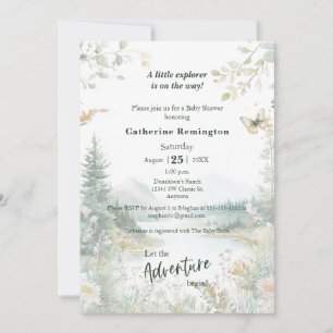 Invitation Baby shower d'aventure rustique