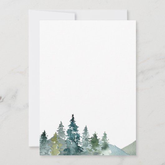 Invitation Baby shower d'aventure Rustique (Dos)