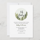 Invitation Baby shower d'aventures de verdure (Devant)