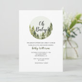 Invitation Baby shower d'aventures de verdure (Debout devant)