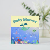 Invitation Baby shower D'Aventures Sous-Marines Garçon Ou Fil (Debout devant)