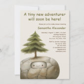 Invitation Baby shower d'aventurier Woodland (Devant)