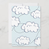 Invitation Baby shower d'avion (Dos)