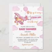 Invitation Baby shower d'avion (Devant)