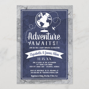 Invitation Baby shower d'avion