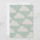 Invitation Baby shower d'avion (Dos)