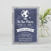 Invitation Baby shower d'avion (Debout devant)