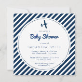 Invitation Baby shower d'avion (Devant)