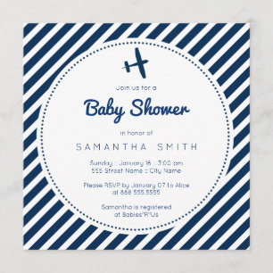 Invitation Baby shower d'avion