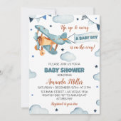 Invitation Baby shower d'avion (Devant)