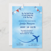 Invitation Baby shower d'avion Blue Boy's (Devant)