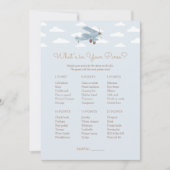 Invitation Baby shower d'avion Ce qui est dans votre jeu de s (Devant)