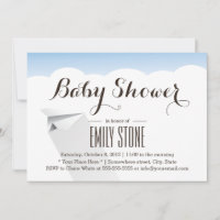 Baby shower d'avion en papier volant simple
