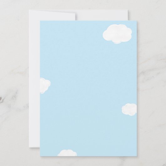 Invitation Baby shower d'avion mignon Devinez juste prix jeu (Dos)