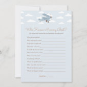 Invitation Baby shower d'avion qui connaît maman le meilleur  (Devant)